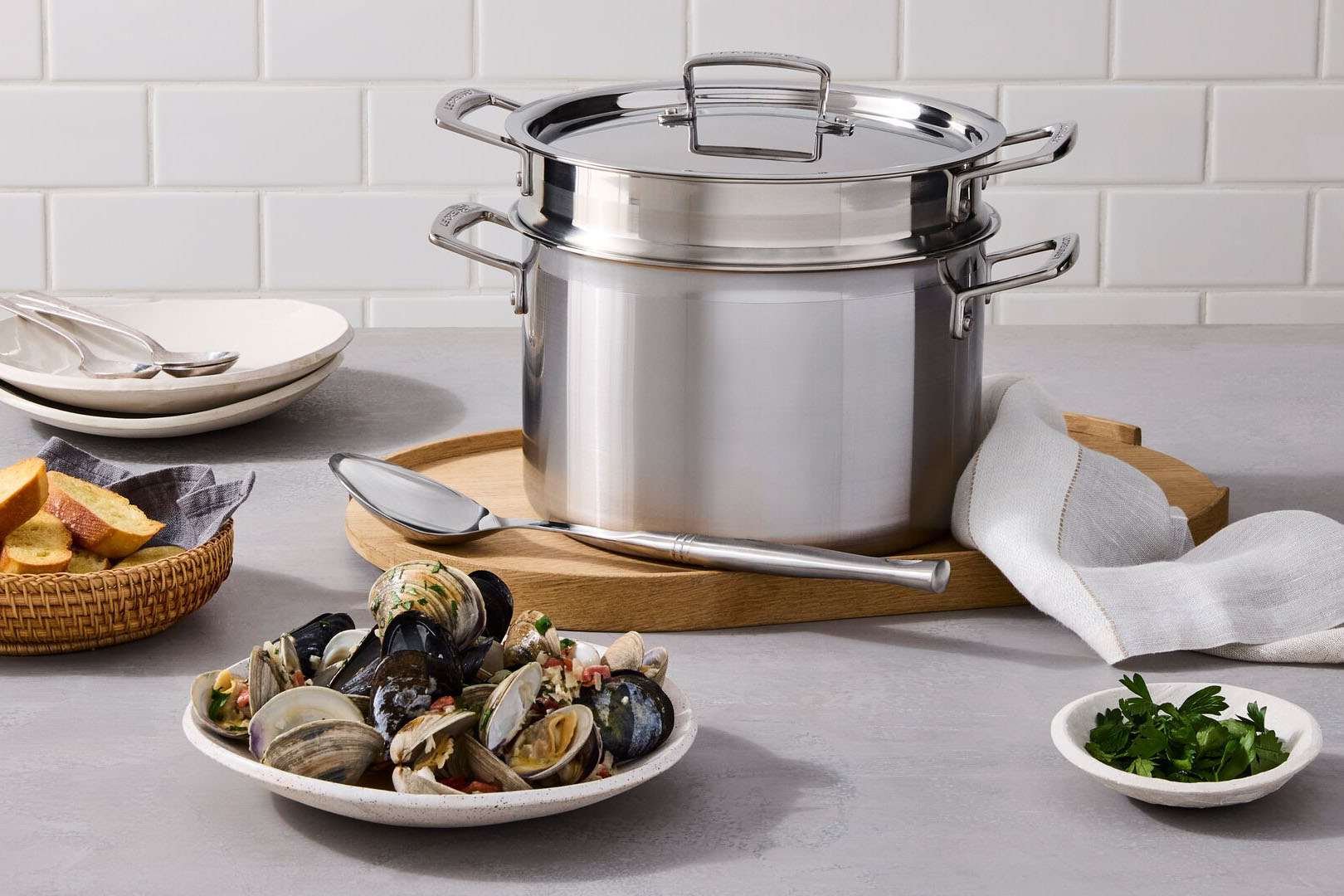 Clams and Mussels Meuniére